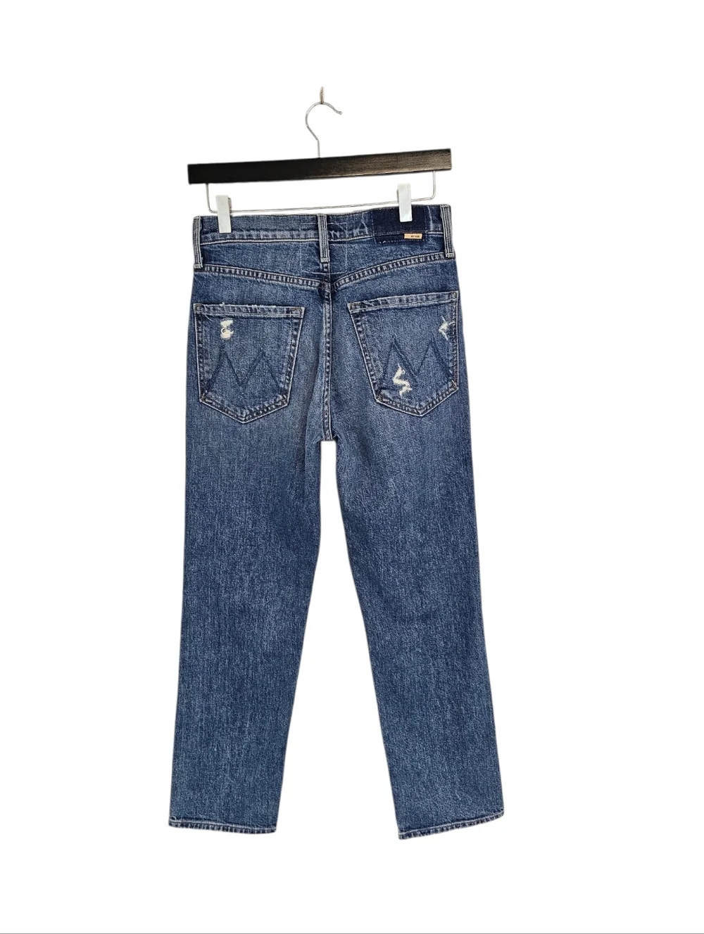 MOTHER The Tomcat‎ High Rise Striaght Leg Playing With Scissors Blue Jeans 26